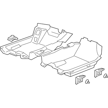 Honda 83301-TP7-A02ZA Carpet Assy., FR. Floor *YR336L* (CHEEK BROWN)