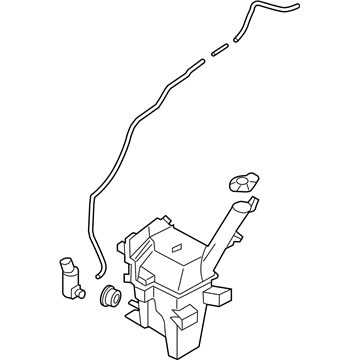 Hyundai 98610-2V600 Reservoir & Pump Assembly-Washer