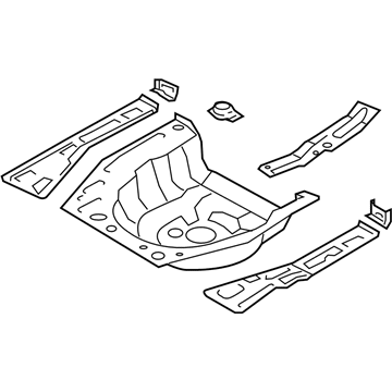 Hyundai 65520-F2400 Panel Assembly-Rear Floor Rear Complete