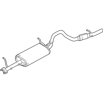 GM 91175657 Exhaust Muffler (W/Resonator, Exhaust & Tail Pipe)