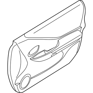 Nissan 80901-JA00A Finisher Assy-Front Door, LH