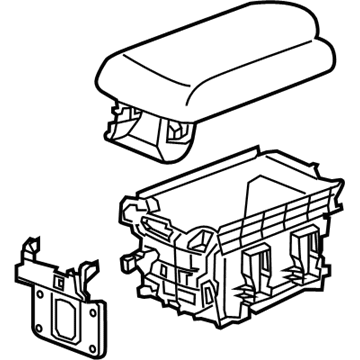 Acura 83450-TX6-A02ZH Armrest Assembly, Console (Light Jewel Gray)