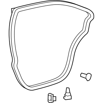Lexus 67871-33110 WEATHERSTRIP, Rear Door