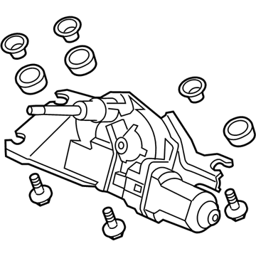 Honda 76700-SZA-A01 Motor Assembly, Rear Windshield Wiper