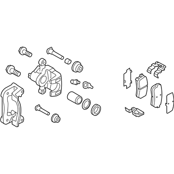 Kia 584001W300 Rear Disc Brake Assembly, Right