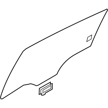 Hyundai 83410-G2020 Glass Assembly-Rear Door, LH