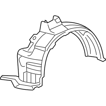 Lexus 53806-0E010 Shield Sub-Assy, Front Fender Splash, LH