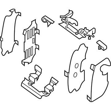 Nissan D1080-JA00A Hardware Kit-Front Disc Brake Pad