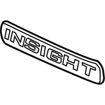 Honda 75722-TM8-A11 Emblem, Rear (Insight)