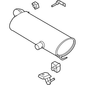 Ford MB3Z-5230-A MUFFLER AND PIPE ASY - REAR