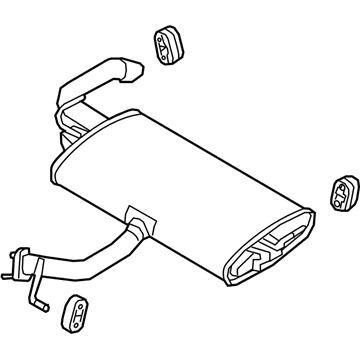 Hyundai 28710-G2130 Rear Muffler Assembly