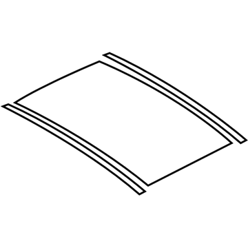 Hyundai 81616-3V010 Panorama Roof Glass Assembly, Rear