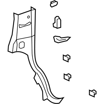 GM 25797312 Molding Asm-Body Lock Pillar Garnish *Ebony