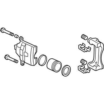 Honda 45018-SJC-A01RM Caliper Sub-Assembly, Right Front (Reman)