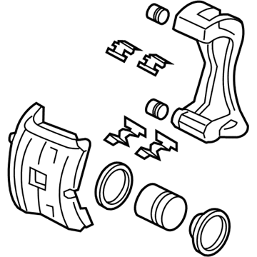 Honda 45019-TK8-A00 Caliper Sub-Assembly, Left Front