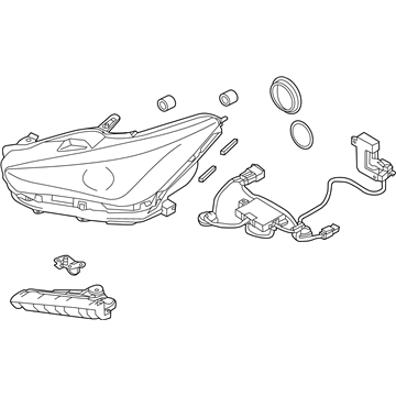 Infiniti 26060-6HH8A Left Headlight Assembly