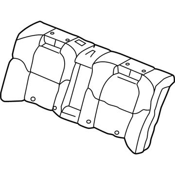 Acura 82121-SEP-A02ZA Cover, Rear Seat-Back Trim (Graphite Black) (Leather)