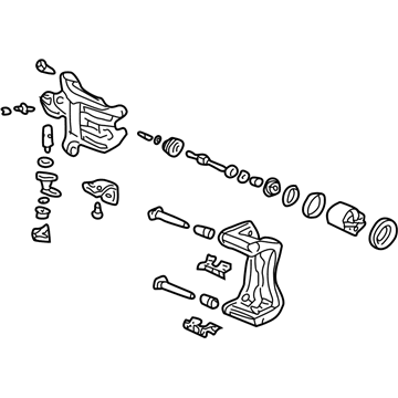 Acura 43230-SL0-013 Caliper Assembly, Left Rear (14Clp-15Vn) (Nissin)