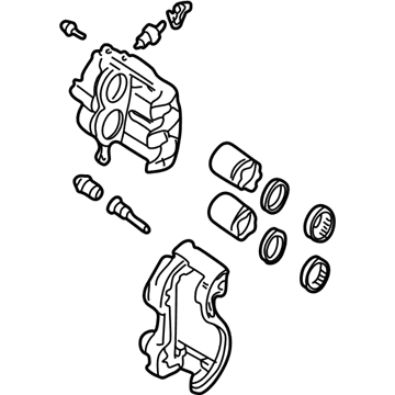 Nissan 41001-VN10B CALIPER Assembly-Front RH, W/O Pads Or SHIMS