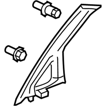 Honda 84151-SLN-A01ZB Garnish Assy., L. FR. Pillar *YR244L* (LIGHT TITANIUM)