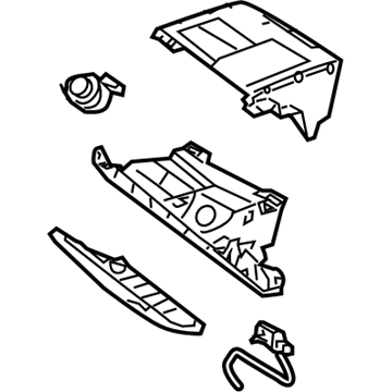 Kia 845501F000EZ ASHTRAY Assembly-INSTRUMNET Panel
