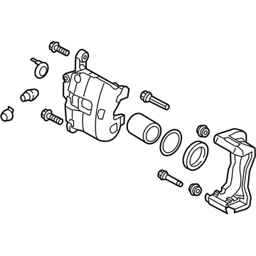 Kia 58180D3A10 Front Brake Caliper, Left