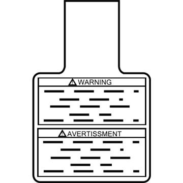 Nissan 98590-79911 Label-Caution Air Bag, Instrument