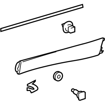 Toyota 75075-0E071-A0 MOULDING Sub-Assembly, R