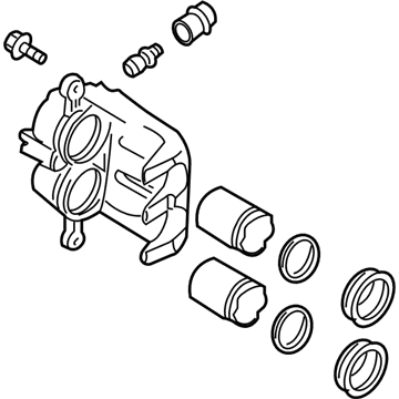 Nissan 41001-ZP02A CALIPER Assembly-Front RH, W/O Pads Or SHIMS