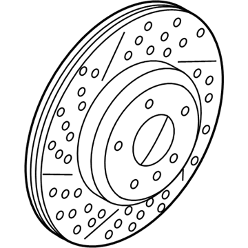 BMW 34-20-6-797-598 Brake Disc, Ventilated, W/Holes, Rear