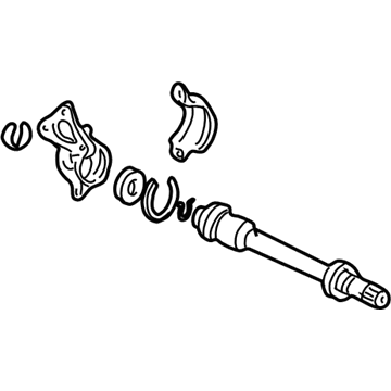 Honda 44500-SJK-J00 Shaft Assembly, Half