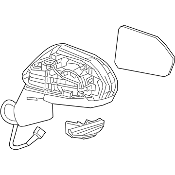 Toyota 87910-02916 Outside Rear Mirror Assembly