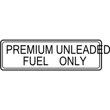 Nissan 14806-54F05 Label-UNLEADED Fuel Only