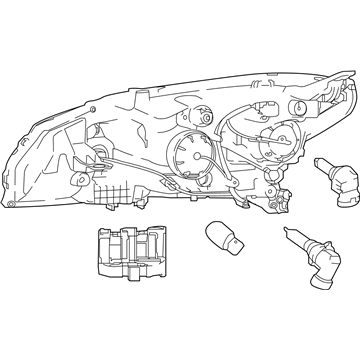 Nissan 26010-5SA0A Headlamp Assembly-Passenger Side