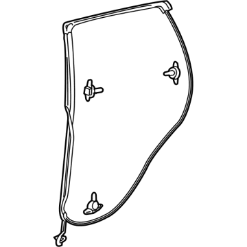 Acura 72850-TYA-A01 Weatherstrip, Rear Left Door