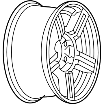 GM 9598051 Wheel Rim-18X8.0J 28Mm Outside 139.7X6 Bellcrank *Mdnight Slvr