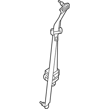 Nissan 88844-EB080 Rear Seat Tongue Belt Assembly, Right