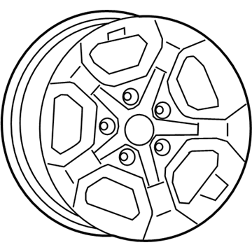 Mopar 6KC891ALAA Aluminum Wheel