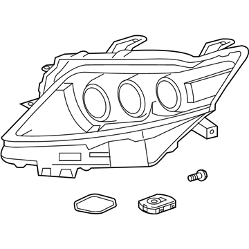 Lexus 81185-48B60 Headlamp Unit With Gas, Left