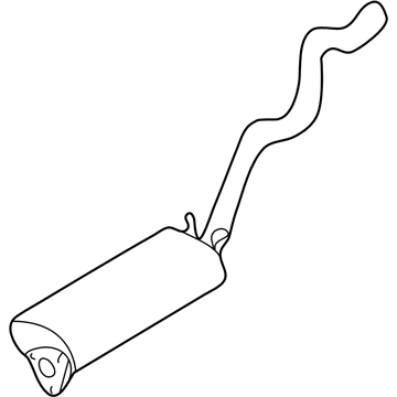 GM 15105766 Exhaust Muffler Assembly (W/ Exhaust Pipe & Tail Pipe)