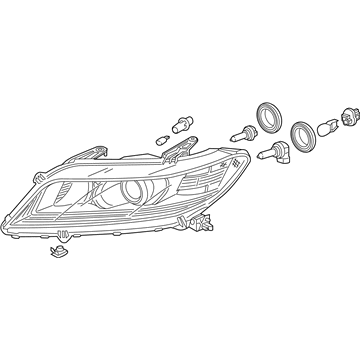 Honda 33150-T3L-A01 Headlight Assembly, Driver Side