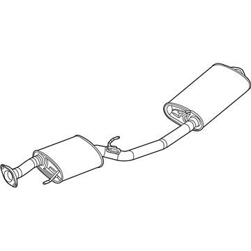 Nissan 20100-1JA1A Exhaust, Main Muffler Assembly