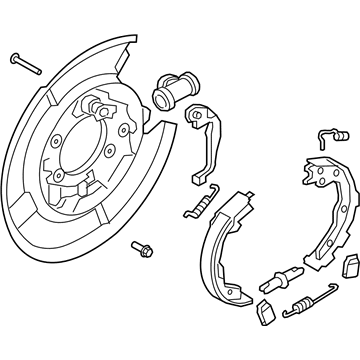 Nissan 44000-5RB0A Brake Assy-Parking, Rear RH