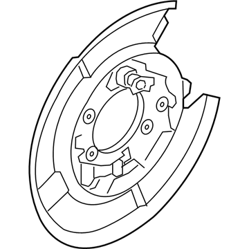 Nissan 44031-5RB0A Plate Assy-Back, Rear Brake LH