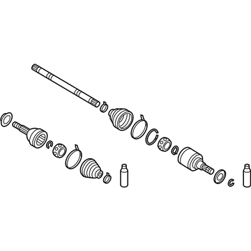 Infiniti 39100-5ZW0B Shaft Assembly-Front Drive RH