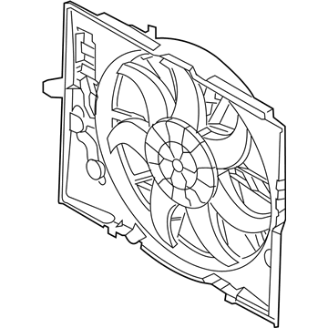 BMW 17-42-7-603-658 Cooling Fan Assembly With Shroud