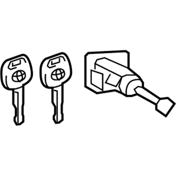 Lexus 69052-33360 Door Lock Cylinder & Key Set, Left