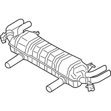 BMW 18-30-8-482-536 REAR MUFFLER WITH EXHAUST FL