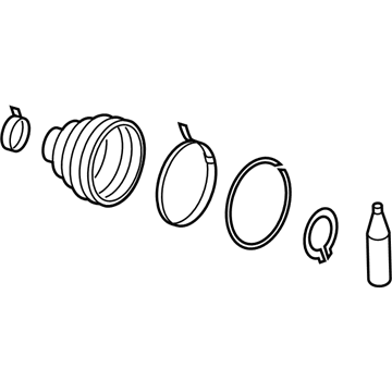 Infiniti C9GDA-03P2L Dust Boot Kit-Repair, Rear Drive Shaft