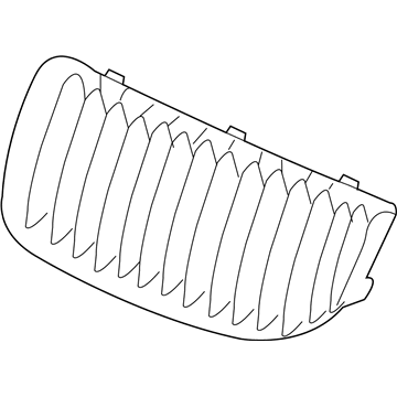 BMW 51-13-7-120-007 Grille W Chrome Frame, Left